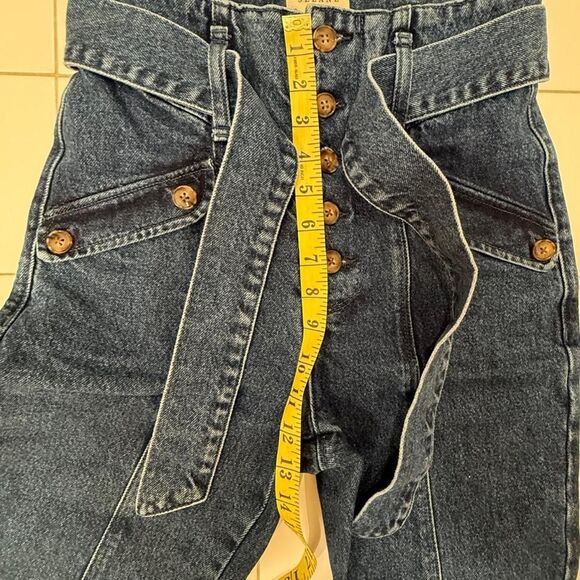 Sezane Women's Blue and Navy Jeans - Picture 5 of 8